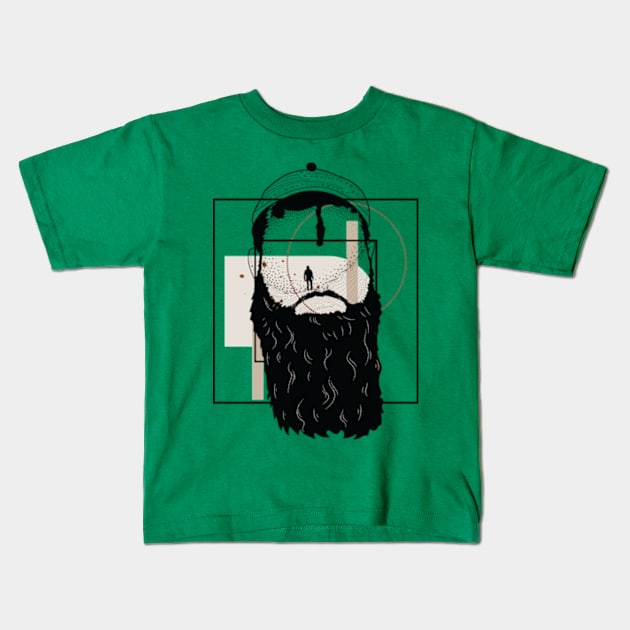 Bearded Alter ego version 2 Kids T-Shirt by Frajtgorski